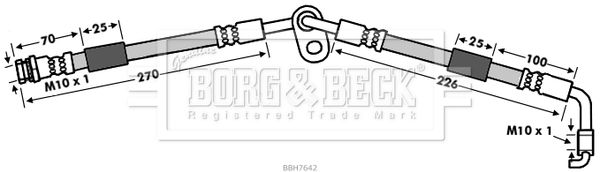 BORG & BECK Тормозной шланг BBH7642